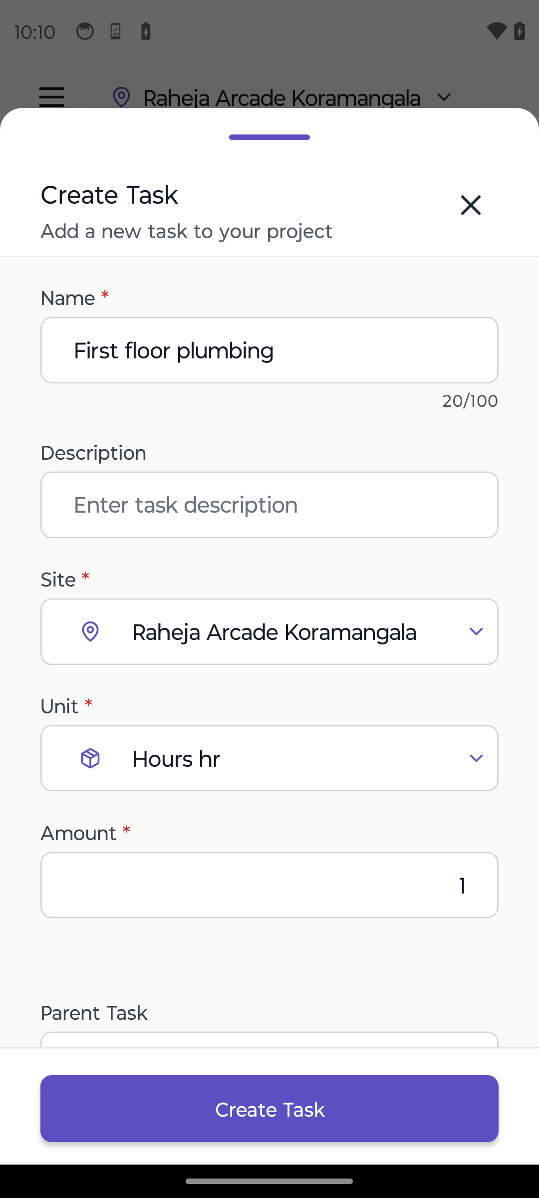 Karyati Offline Mode feature screenshot - Construction management app interface